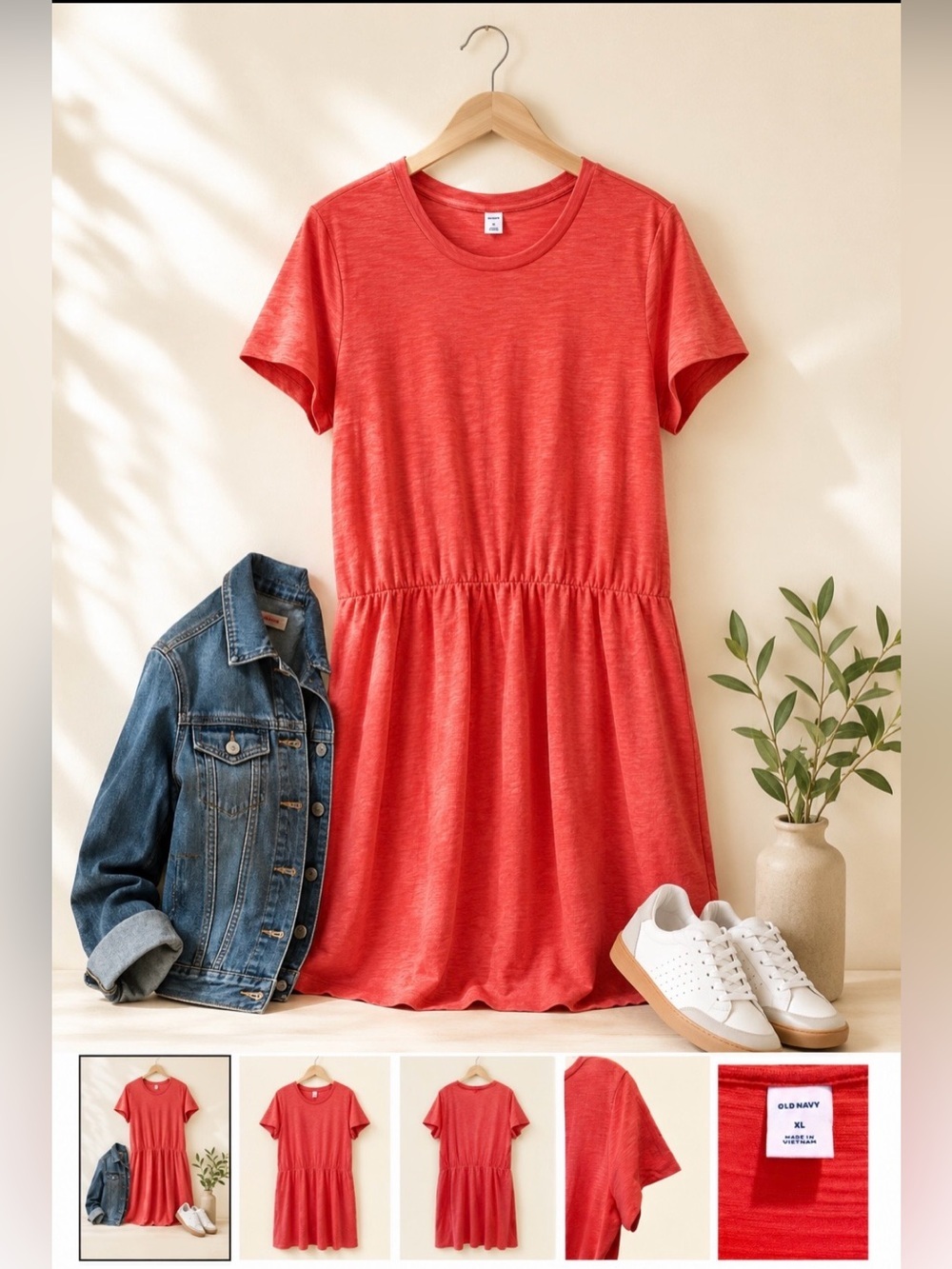 🧡 Old Navy Women’s Orange Short Sleeve Dress  | Size XL